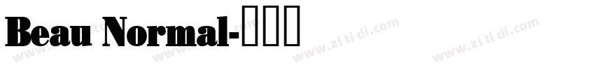 Beau Normal字体转换